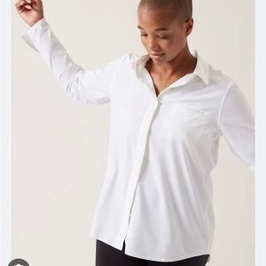 Athleta White Urbanite Top